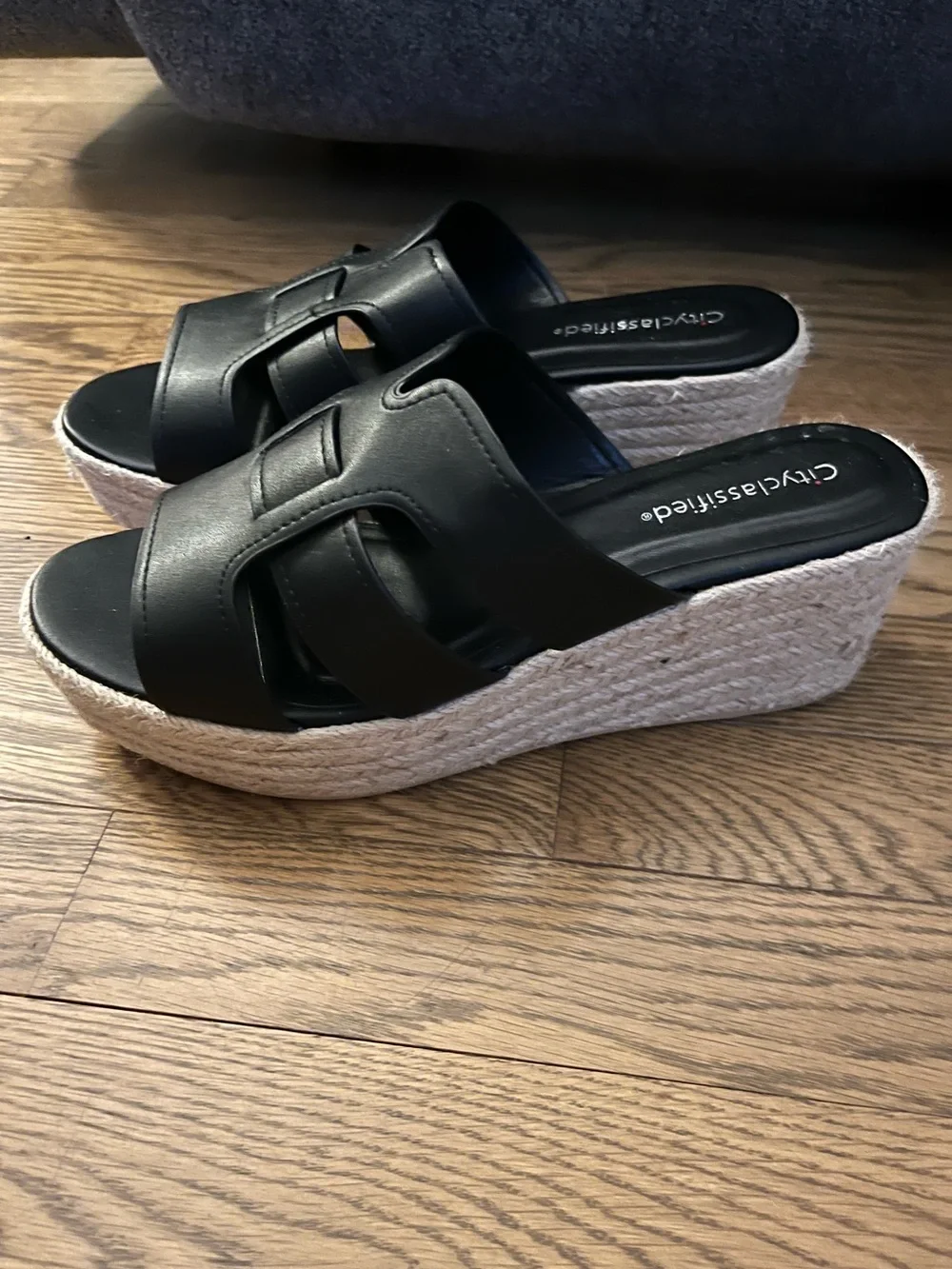 Cityclassified Platform Espadrille Slides with Braided Sole